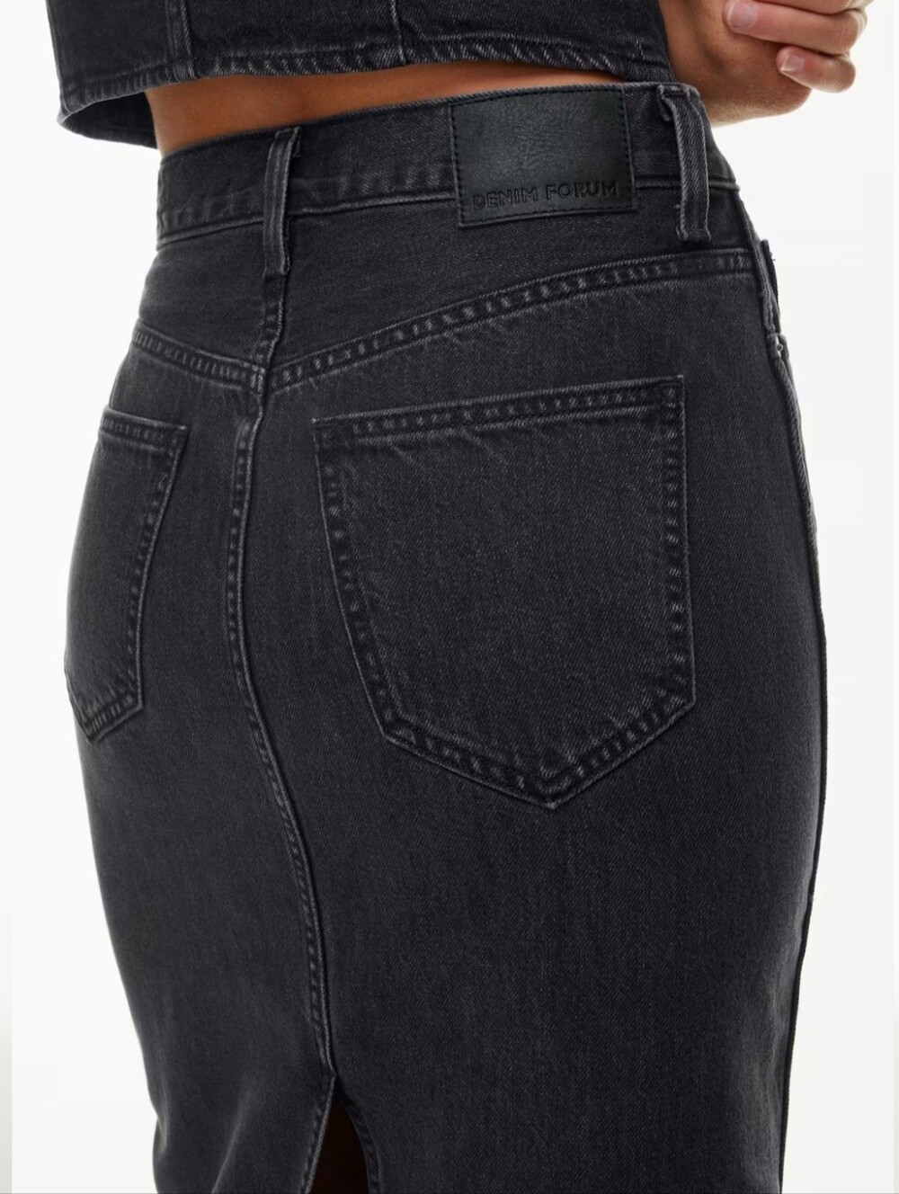 Denim Forum 90s Pencil Maxi Jean Skirt 23